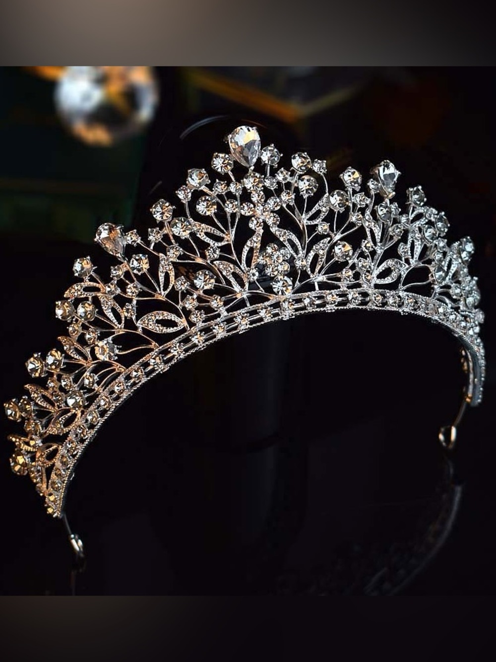 Silver Crystal Bridal Tiara Headband - Sparkling Wedding Crown